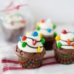 Christmas light cupcakes to bake with your college student during the holidays